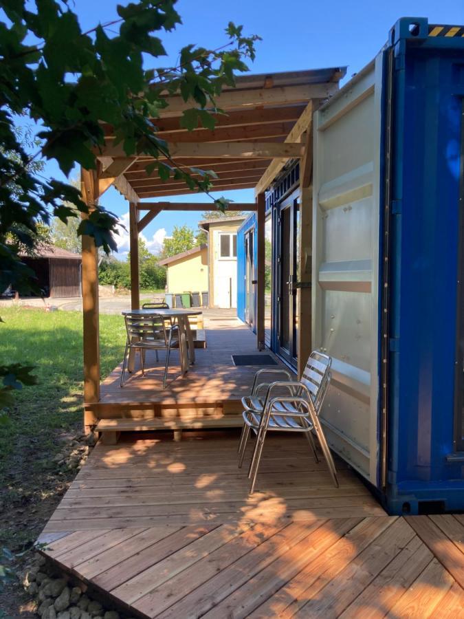 Tiny House Im Seecontainer Mit Parkplatz, Glasfaser, Netflix, Veranda Und Gehobener Ausstattung Coburg Kültér fotó